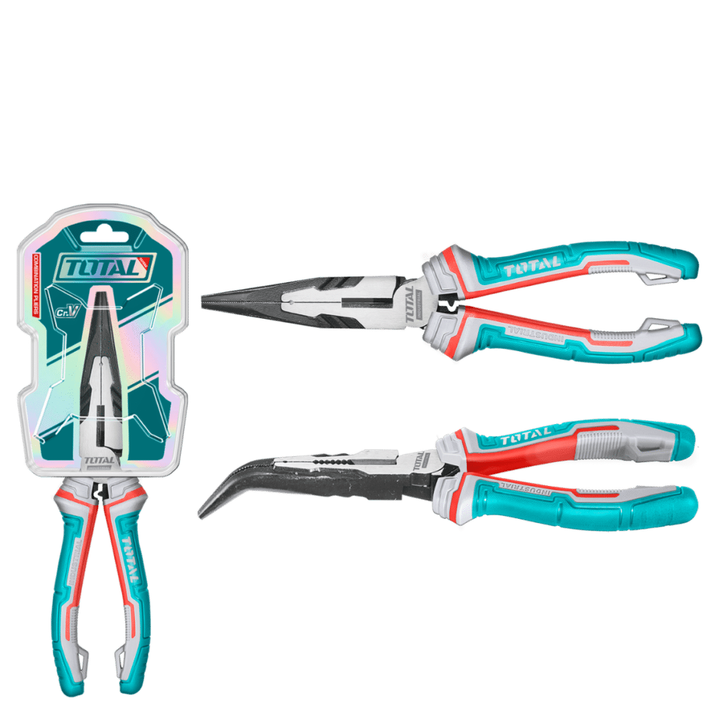 PINZA DE FUERZA PUNTA LARGA CURVA 8» 200MM CR-V / TPR MEJ: 30% INDUSTRIAL – THT24816S