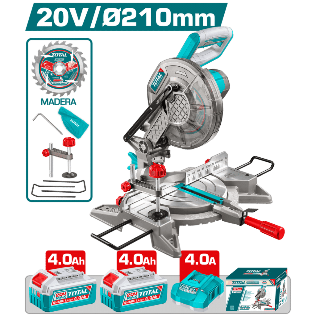 INGLETADORA 20V BL 210MM 4500RPM 2X4.0AH + ACC INDUSTRIAL – TMSLI20212