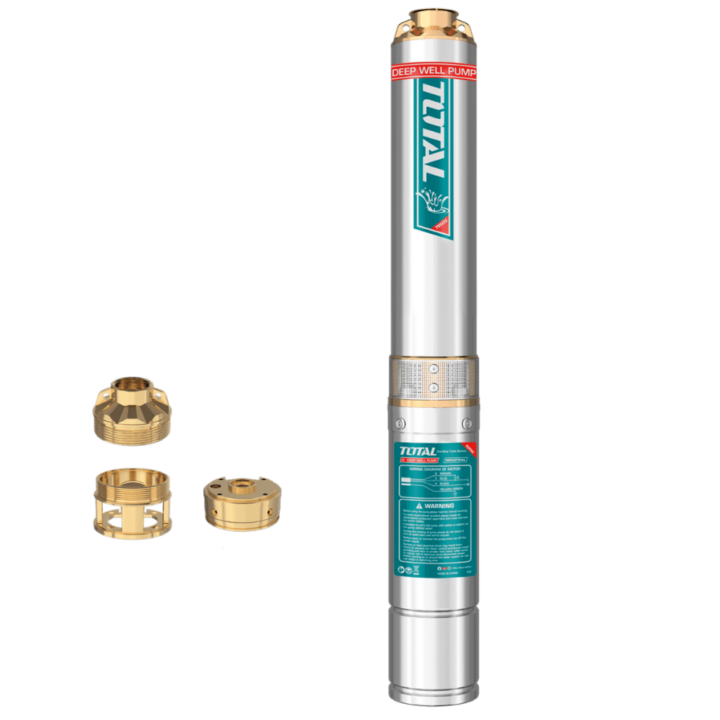 BOMBA SUMERGIBLE PARA POZO 4′ 1.0HP H:80M C:6.7M3/H ACERO INOX INC CONTROL – TWP57506-5