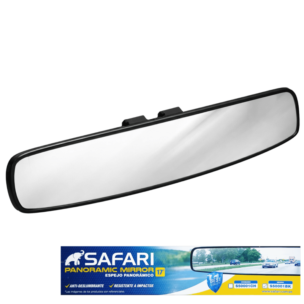 ESPEJO PANORAMICO 17PULG MARCO NEGRO – S50001BK
