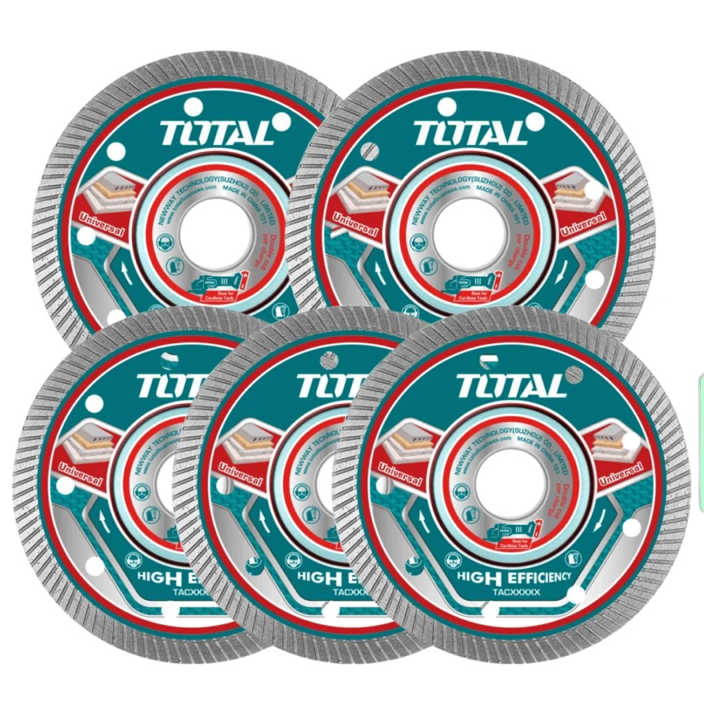 SET DISCOS DIAMANTADOS 5PCS  115MM ULTRA DELGADO 75CR1 1.4MM INDUSTRIA – TAC511155
