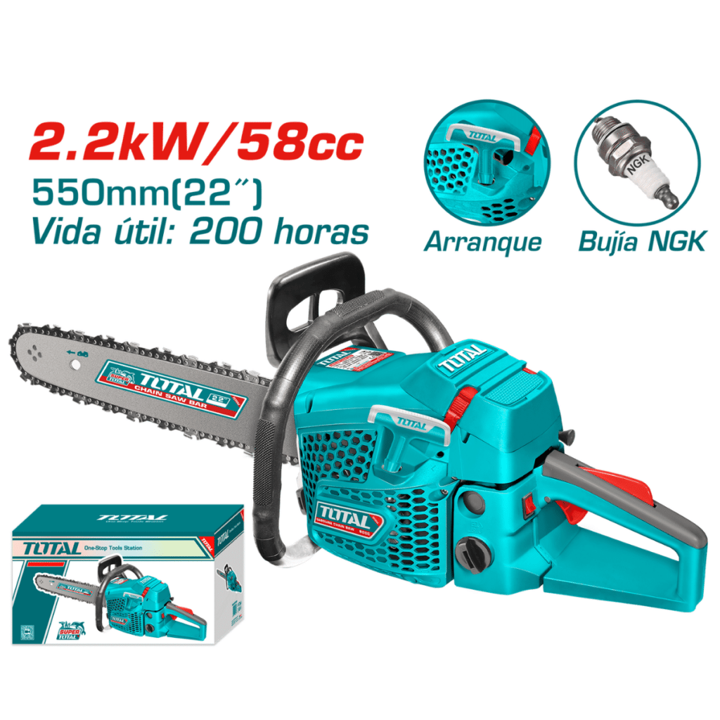 MOTOSIERRA 58CC 2.2KW ESPADA: 22”(550MM) GASOLINERO – TG5582211
