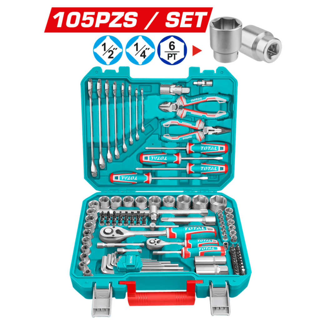 SET 105PCS HERRAMIENTAS MANUALES INC MALETIN INDUSTRIAL – THKTHP61057