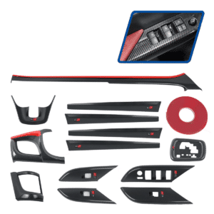 ADORNO NEGRO PARA INTERIOR PARA TOYOTA HILUX 2015 AL 2024 - E55097
