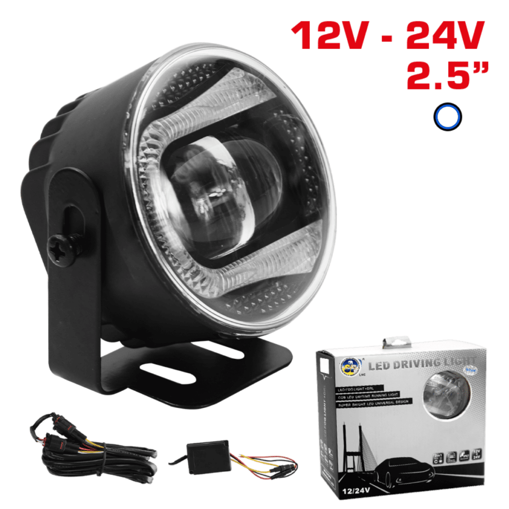 NEBLINERO UNIVERSAL 2.5PULG BLANCO+ANGEL AZUL 12V/2 – A36N6006