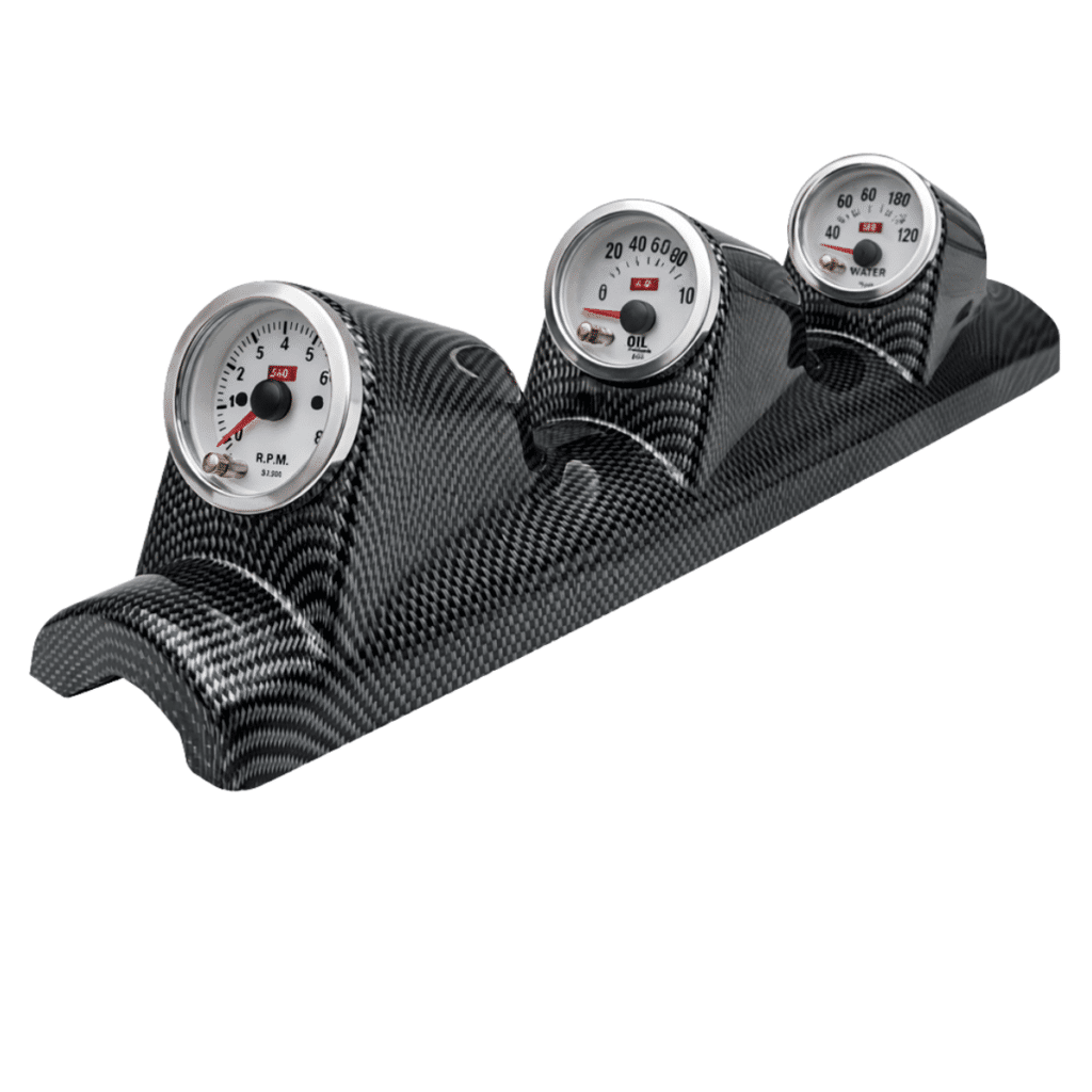 TRIO MEDIDOR T/POSTE CARBON TEMP ACEITE TACOMETRO – F82888B