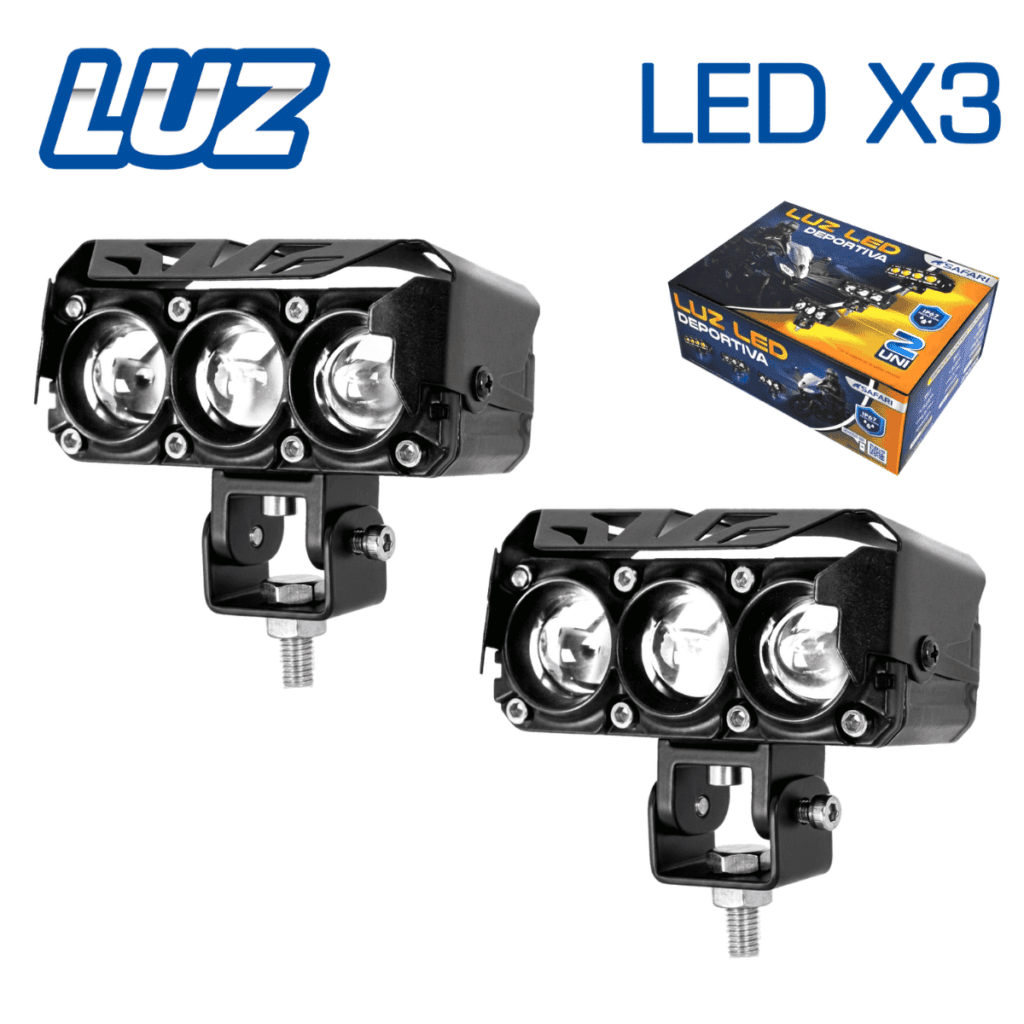 LUZ LED DEPORTIVA MOTO BLANCO AMARILLO MX3 – T22003