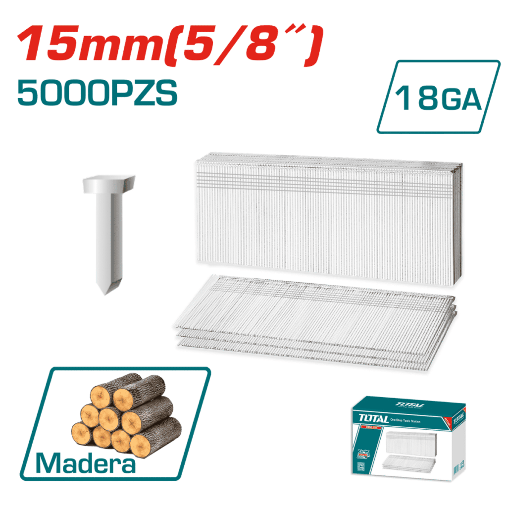 TIRAS DE CLAVOS 5000PCSXCAJA 15MM 18GA – TAC918151
