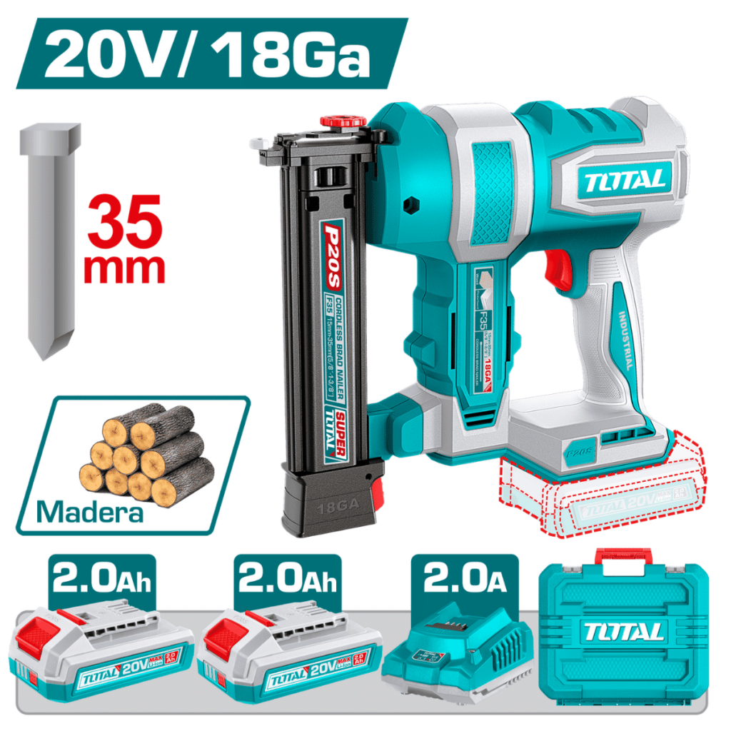 CLAVADORA 20V F15-F35 (2C/S) 2X2.0AH +1000 CLAVOS INDUSTRIAL – TCBNLI20686