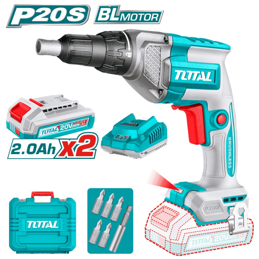 ATORNILLADOR DRYWALL 20V BL-MOTOR 1/4 HEX 4.2MM 2X2.0AH INDUSTRIAL – TDSLI204282