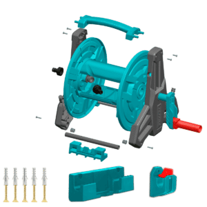 CARRETE SIN MANGUERA CAP: 40M (1/2'') MANGO PLEGABLE - THHR40121