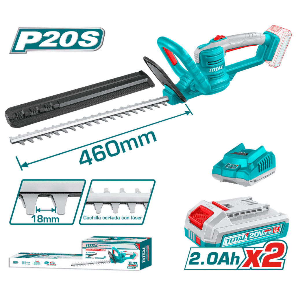 CORTASETOS LI-ION 20V 2800SPM 46CM C:18MM 2X2.0AH +ACC INDUSTRIAL – THTLI20462