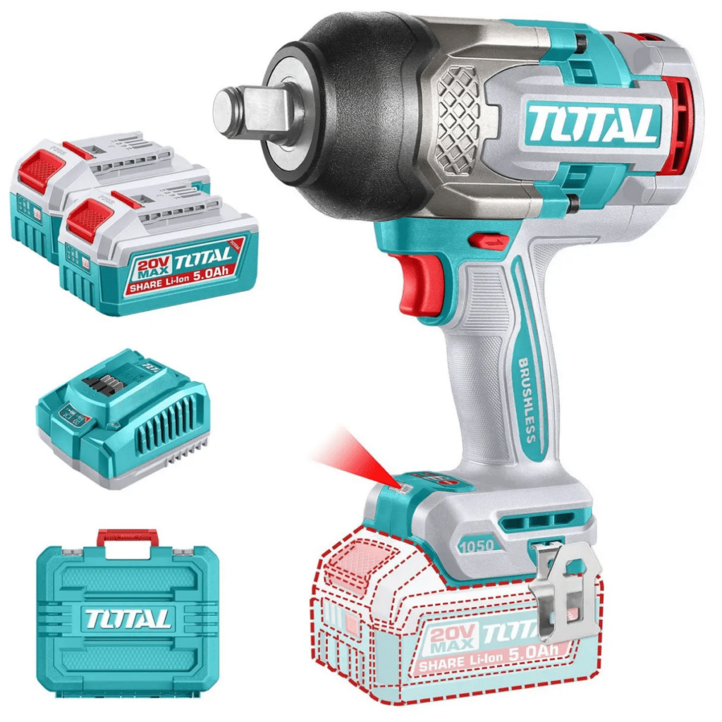 LLAVE IMPACTO 20V BL 1050NM 3/4» 2200BPM 2X5.0AH MALETIN INDUSTRIAL – TIWLI201056
