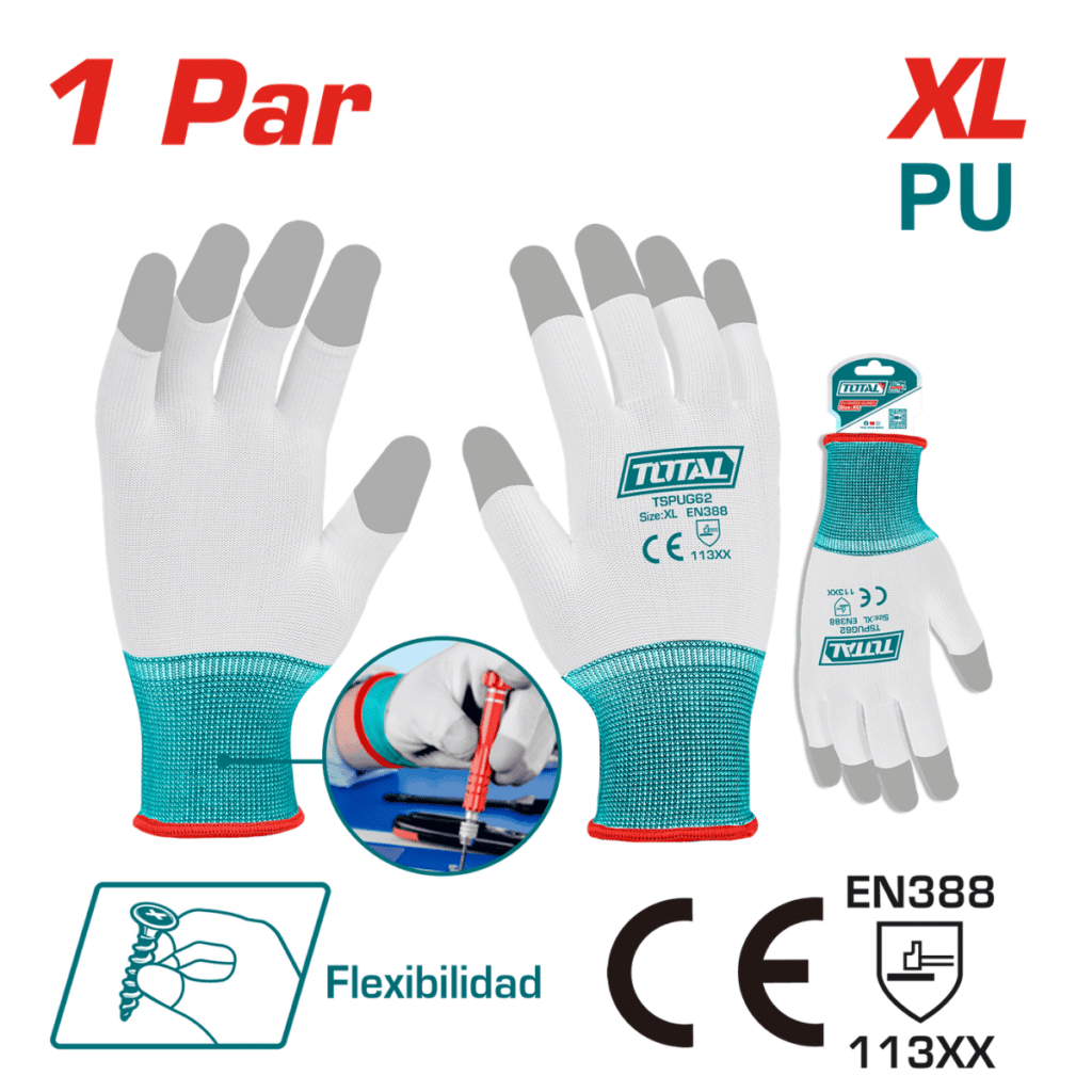 12 PARES DE GUANTES DE TRABAJO XL PU ALTA PRECISION – TSPUG62