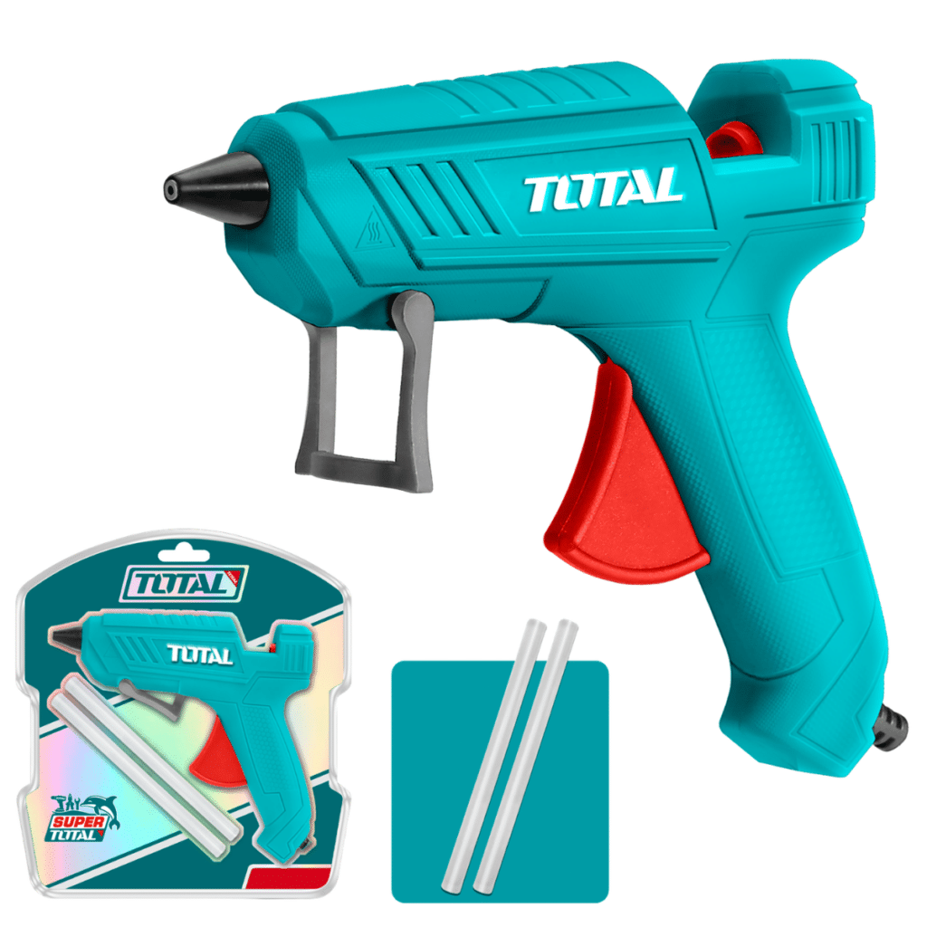 PISTOLA DE SILICON CON 2 BARRAS DE PEGAMENTO. DIAMETRO DE BARRA 11.2 MM. 220V /50-60H TOTAL – TT101116