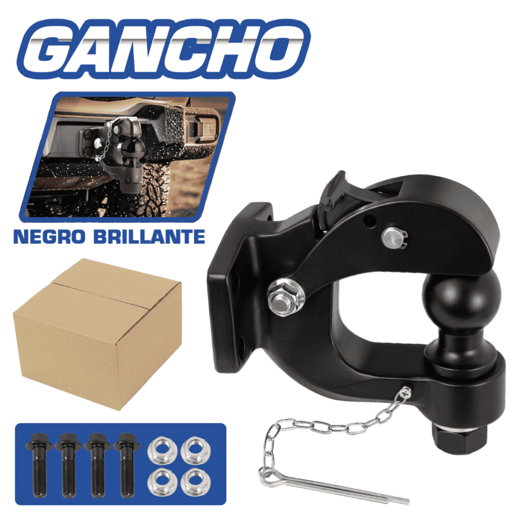 GANCHO DE REMOLQUE UNIVERSAL NEGRO MATE – G78001MB