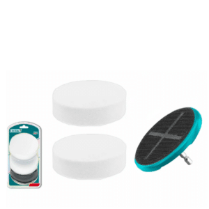SET DE ESPONGAS LIMPIADORAS P/VIDRIO 89MM(3.5'') 2PCS + ADAPTADOR TALADRO - TAC35351