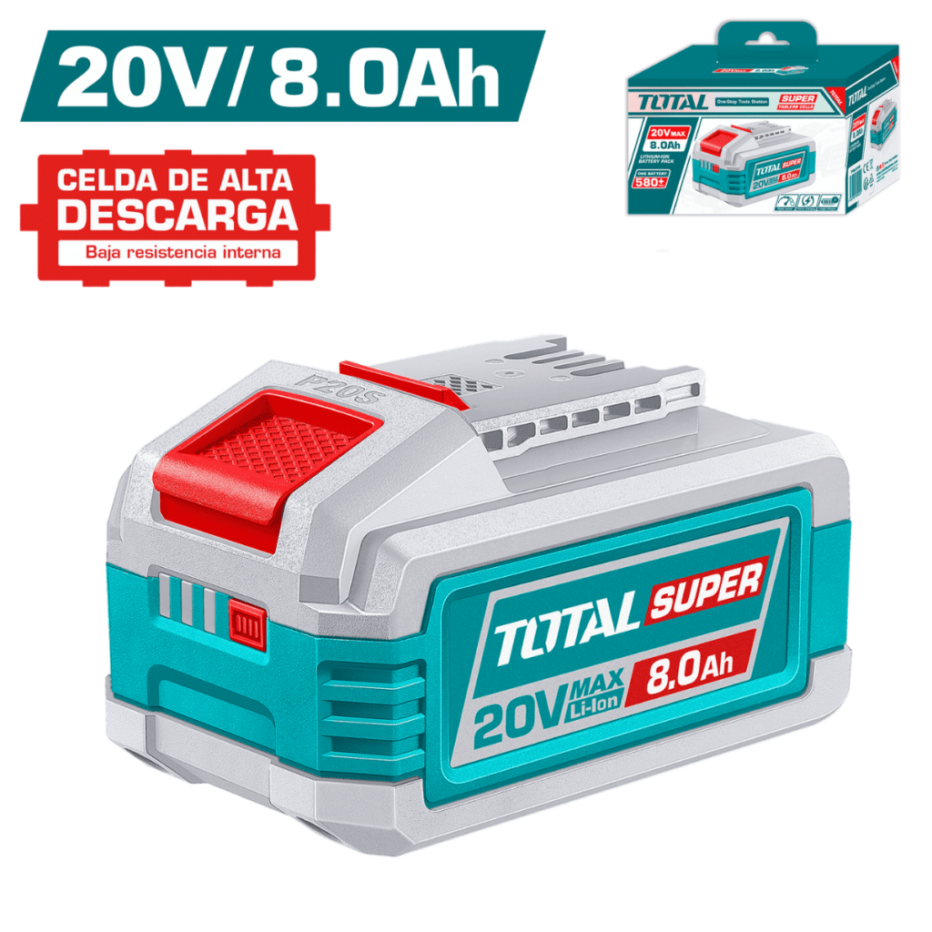 BATERIA LI-ION 20V 8.0AH LED – SUPER TABLESS CELLS – TFBLI2158