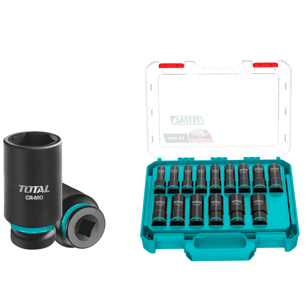 SET DADOS IMPACTO 78MM 1/2» 10-24MM 15PCS CR-MO ESTUCHE MOD INDUSTRIAL – THKISD12156L