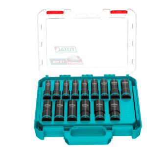 SET DADOS IMPACTO 78MM 1/2'' 10-24MM 15PCS CR-MO ESTUCHE MOD INDUSTRIAL - THKISD12156L