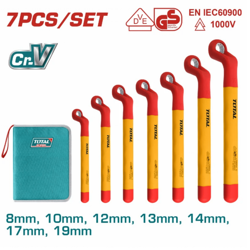 SET DE LLAVES CORONA 7PCS /SET 8/10/12/13/14/17/19MM CR.V AISLADAS 1000V INDUSTRIAL – THKISPA0702