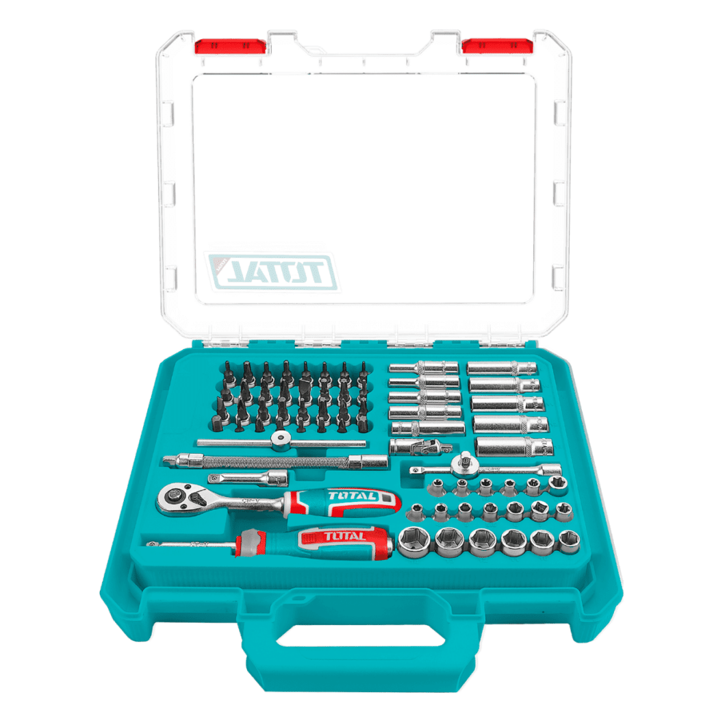 SET RACHET 1/4» +SOCKET +ACC CR-V ACERO 69PCS ESTUCHE MOD INDUSTRIAL – THT141696