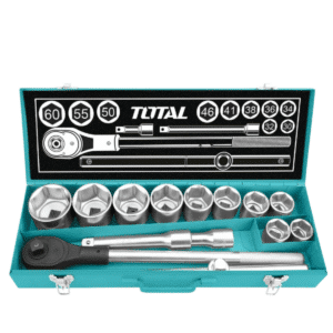 SET RACHET 15PCS 3/4'' 6PT CR.V MALETIN METALICO INDUSTRIAL - THT341151