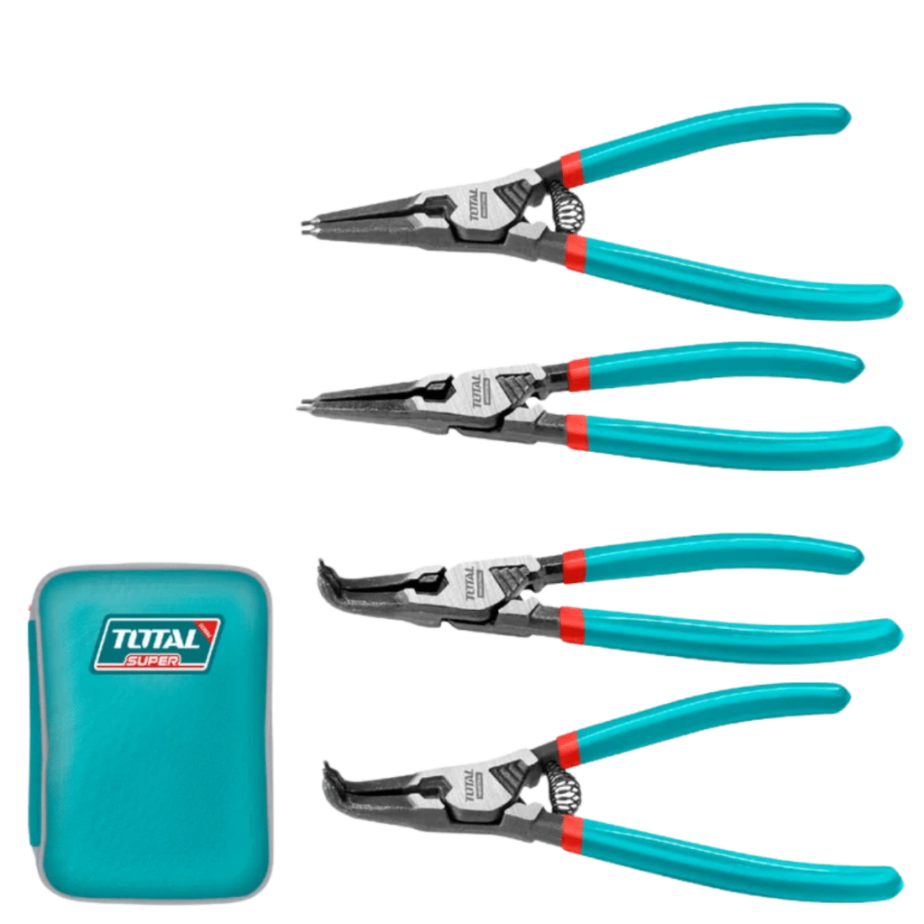SET PINZAS 4PCS + ESTUCHE 125MM (5») CR.V INDUSTRIAL – THTJ214041