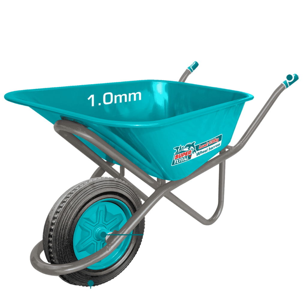 CARRETILLA CARGA 90L 160G RUEDA 16» SOLIDA INDUSTRIAL – THTWB418GD