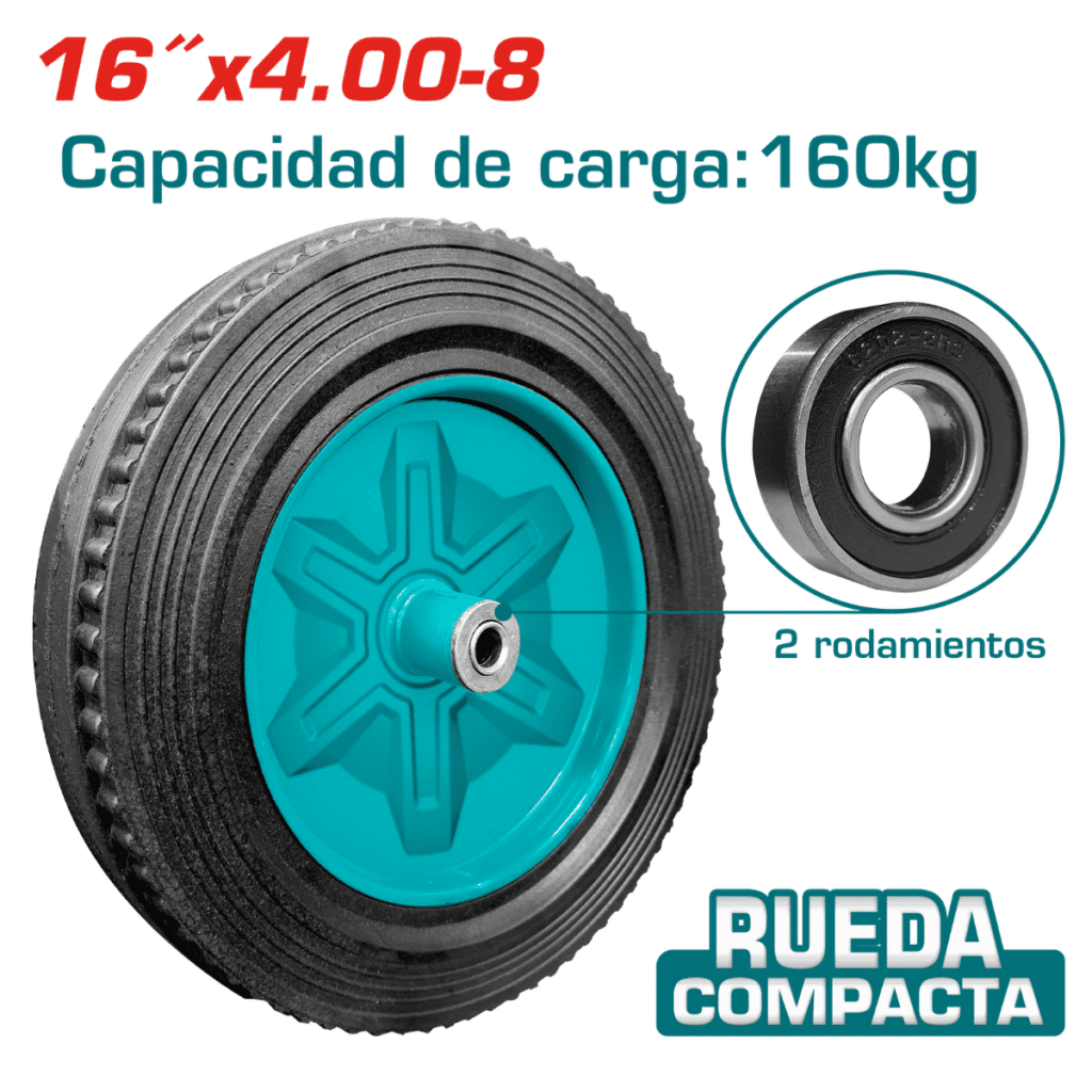 RUEDA PARA CARRETILLA (DOBLE RODAJE) T: SOLIDO INDUSTRIAL – THTWEL410D