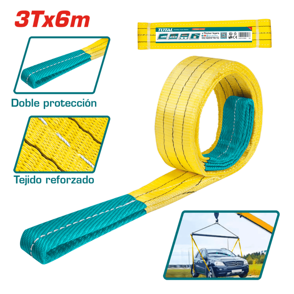 ESLINGA 3T X 6M PROTECCION DUAL – AMARILLO – THTWS0306