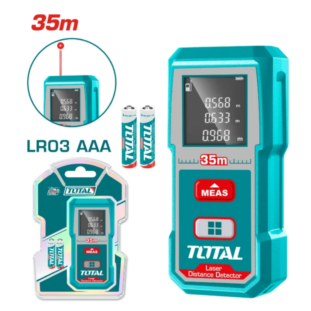 MEDIDOR LASER 35M AC:2MM LASER 635NM CLASE 2. BAT:2X1.5AA INDUSTRIAL – TMT53055
