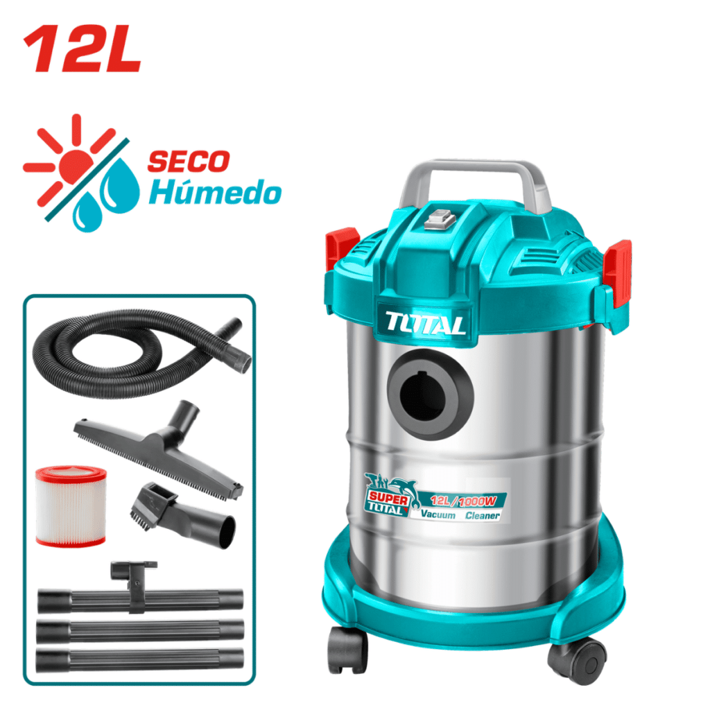 ASPIRADORA 12L 1000W 1.7M/MIN 16KPA SECO/HUMEDO – TVC14122-A