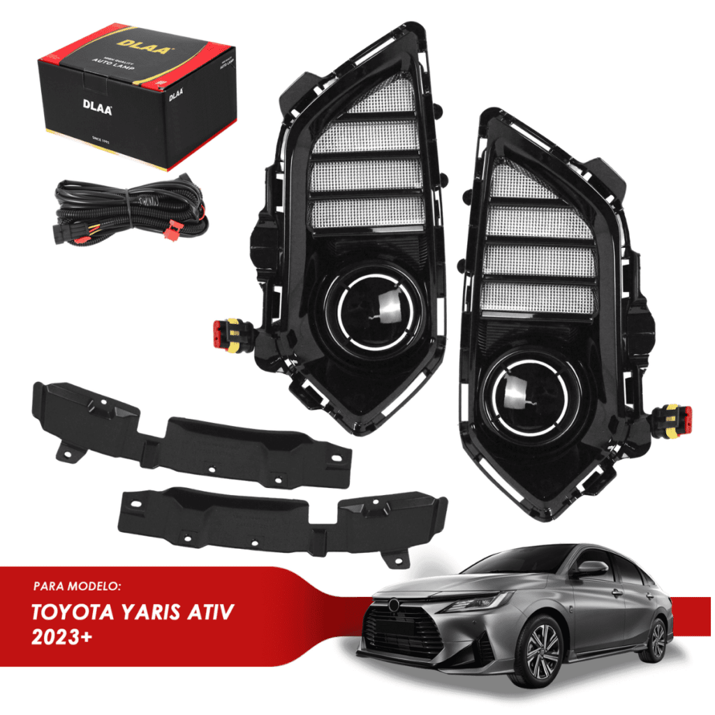 PANEL NEBLINERO PARA TOYOTA YARIS ATIV 2023+ C/ KIT DE CABLEADO – TY1221-L2LED
