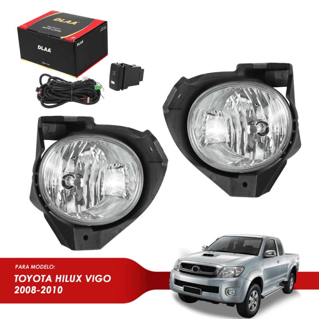 NEBLINERO HOLAGENO  P/TOYOTA HILUX VIGO 2008-2010 C/KIT CABLEADO – TY317-P