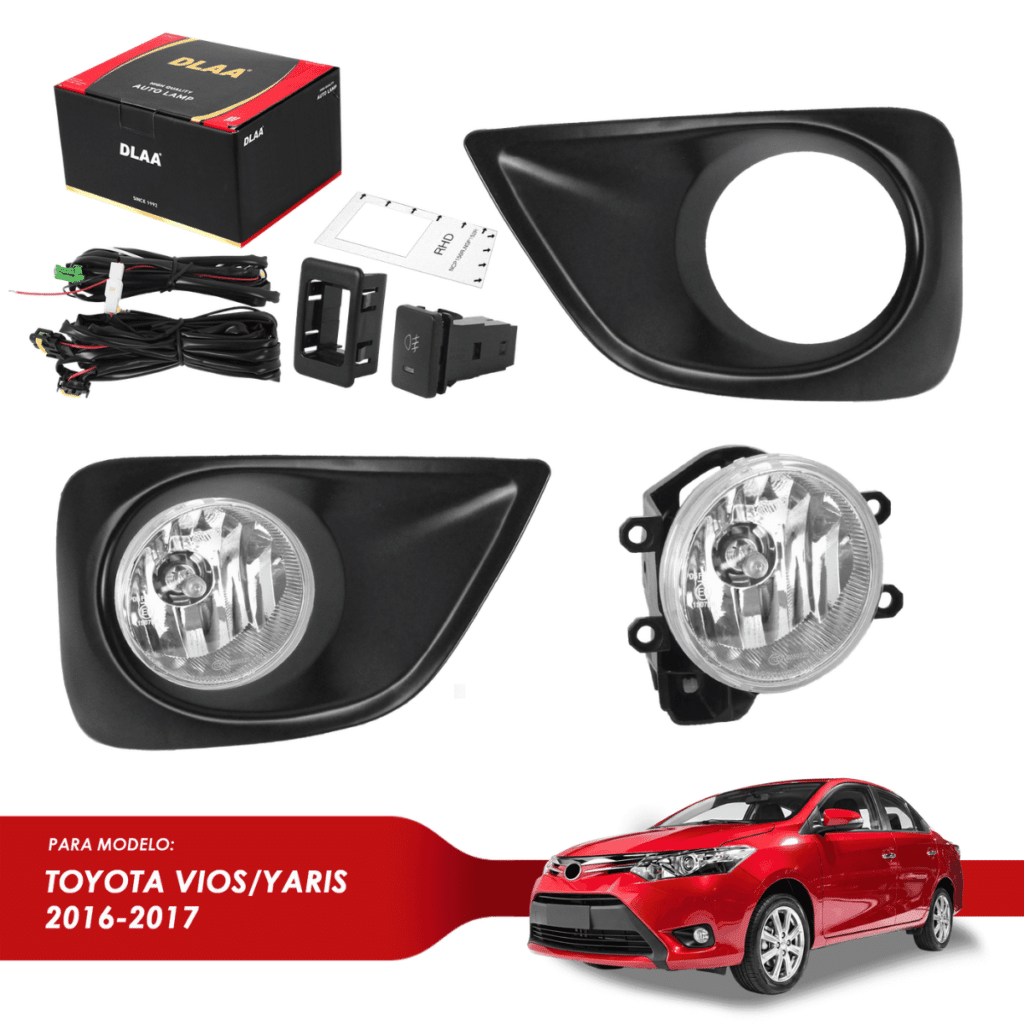 NEBLINERO HOLAGENO P/TOYOTA VIOS/YARIS 2016-2017 C/KIT CABLEADO – TY706