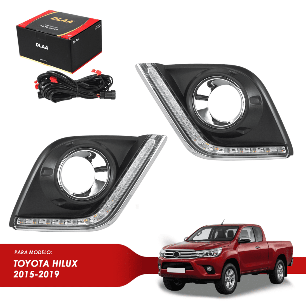 PANEL NEBLINERO P/ TOYOTA HILUX 2015-2019 C/ LUCES LED DE CIRCULACION – TY827-L2LED