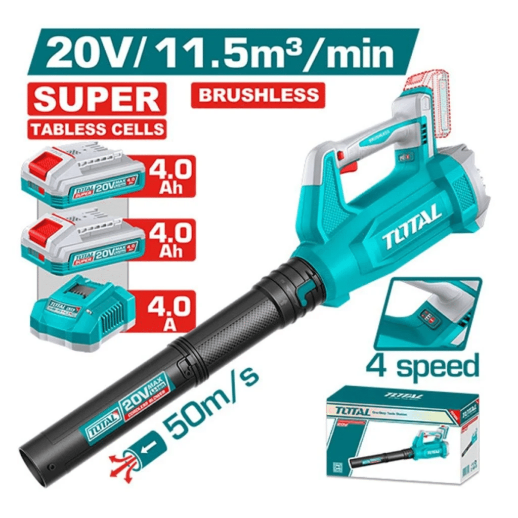 SOPLADORA 20V BL 11.5M3/MIN MAX:50M/S 14000-20000RPM 2X4.0AH(TL) – TABLI205082