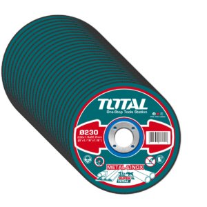 SET DISCO ABRASIVO/CORTE P/METAL 230 X 1.6 X 22.2MM PLANO X25PCS IND - TAC21623025