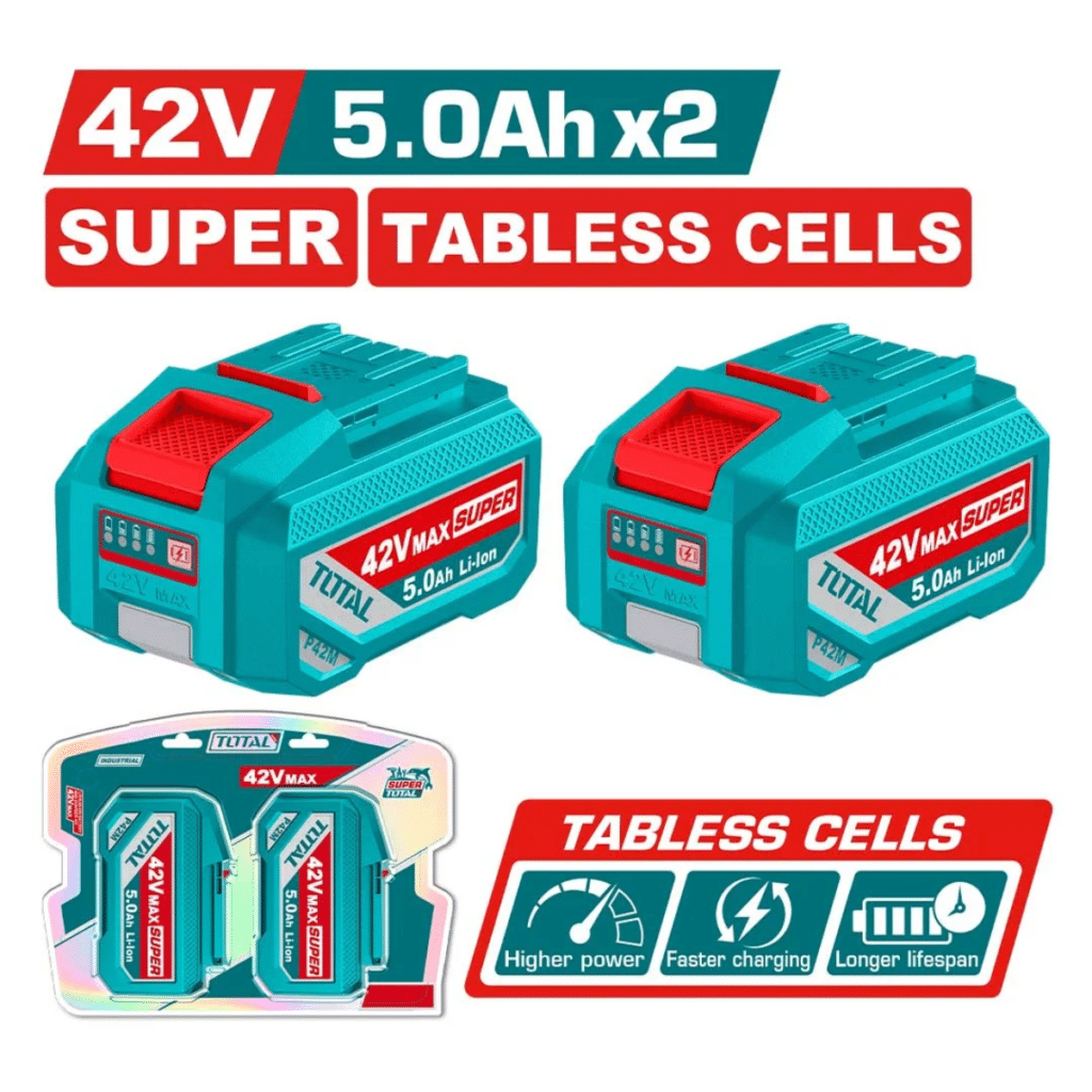 SET BATERIA LI-ION 42V 2X5.0AH TABLESS CELLS (TC) – TFBPM5028