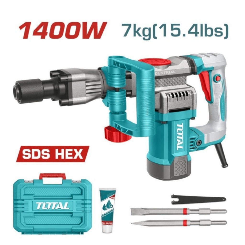 DEMOLEDOR SDS-HEX 1400W 3800BPM 20J ANTIVIBRACION (7KG) INDUSTRIAL – TH214008