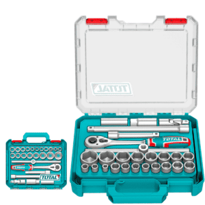 SET RACHET 1/2 + SCOKET + ACC CR-V ACERO 26PCS MALETIN MODULAR INDUSTRIAL - THT121266