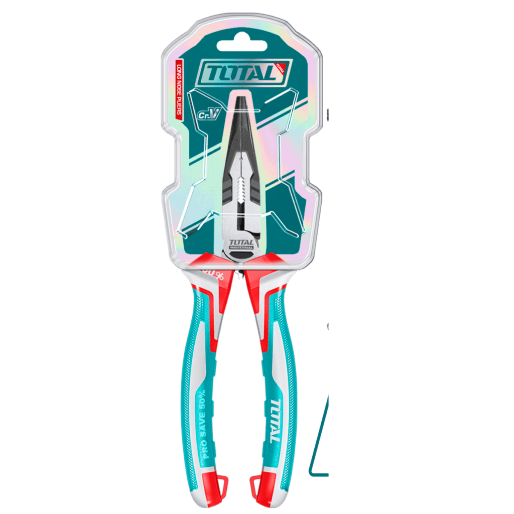 PINZA DE FUERZA PUNTA LARGA CURVA 8» 200MM CR-V / TPR MEJ: 50% INDUSTRIAL – THT241808S