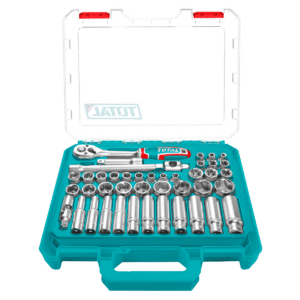 SET RACHET 3/8 + SOCKET 50BV30 43PCS + MALETIN INDUSTRIAL - THT381436